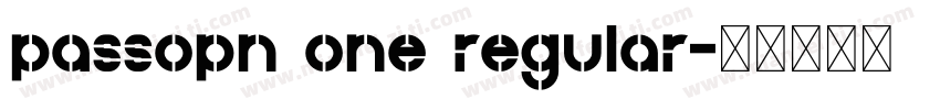 passopn one regular字体转换